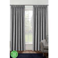 Enhanced Living 100% Blackout Luxury Supersoft Velvet Thermal Tape Top Curtains for Living Room & Bedrooms in Grey | Size: 168 cm width x 229 cm drop