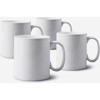 WM Bartleet & Sons Porcelain Extra Large Mug 1.2 Pint Set of 4 in White