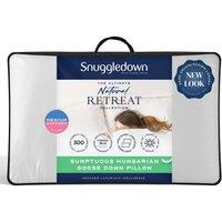 Snuggledown 1 Pack Retreat Hungarian Goose Down Soft Support Pillows in White