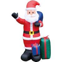 Netagon Inflatable Father Christmas with Presents & LED Lights 150cm Height in Red