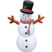 Netagon Inflatable Snowman with LED Lights 180cm Height in White