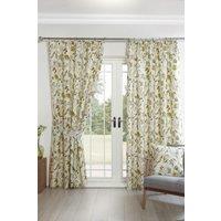 Sundour Grove Ready Made Curtains - Fully lined in Green | Size: 117 cm width x 183 cm drop