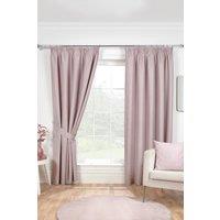 Sundour Eclipse Pencil Pleat Blackout Curtains Taped Curtain Pair in Pink | Size: 229 cm width x 229 cm drop