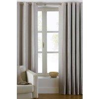 Paoletti Atlantic Twill Woven Eyelet Curtains in Natural | Size: 168 cm width x 137 cm drop