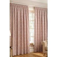 Olivia Embroidered Geometric Pencil Pleat Curtains