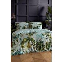 Paoletti Forsteriana Palms 100% Cotton Duvet Cover Set | Size: King