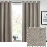 Furn Dawn Blackout Eyelet Curtain Pair in Grey | Size: 168 cm width x 229 cm drop