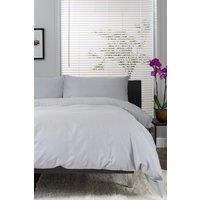 The Lyndon Company Luxury 100% Cotton 200 Thread Count Duvet Cover Set in Silver | Size: Single