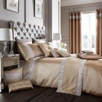 Smart Living Premium Polycotton Onyx Duvet Cover With Pillowcases in Camel | Size: Double