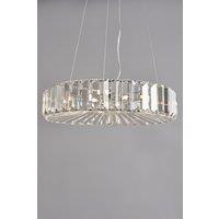 BHS Lighting Renee Pendant Ceiling Light in Metallic Silver