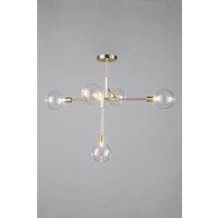 BHS Lighting Hennock Flush Ceiling Light in Metallic Gold