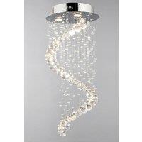 BHS Lighting Abyss Flush Ceiling Light in Metallic Silver