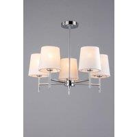 BHS Lighting Mira Semi Flush Ceiling Light in Silver