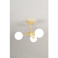 BHS Lighting Nera Semi Flush Ceiling Light in Gold