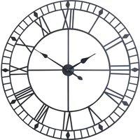 Melody Maison Extra Large Black Metal Skeleton Clock 100cm X 100cm | Size: 100 cm X 100 cm