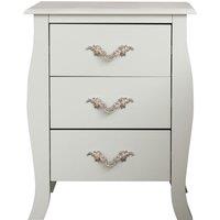 Melody Maison 3 Drawer Bedside Table - Elizabeth Ivory Range