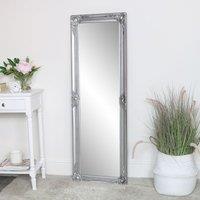 Melody Maison Tall Silver Ornate Bevelled Mirror - 47cm X 142cm | Size: 47 cm X 142 cm