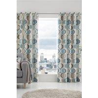 Fusion 'Sander' 100% Cotton Light Filtering Pair of Eyelet Curtains in Duck Egg Blue | Size: 229 cm width x 229 cm drop