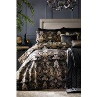 Laurence Llewelyn-Bowen 'Suburban Jungle' 100% Cotton Rich Duvet Cover Set in Black | Size: Double