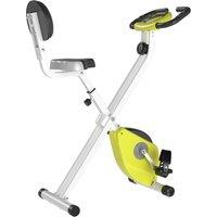 HOMCOM Magnetic Resistance Exercise Bike Foldable LCD Adjustable Seat in Yellow