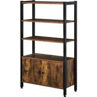 HOMCOM Multifunctional Bookshelf Storage Cabinet Bookcase Display Shelves in Brown