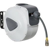 DURHAND Retractable Air Hose Reel Wall Mounted Workshop Compressor Tool 1/4" Rewind in Grey | Size: Large