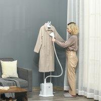 HOMCOM Upright Garment Clothes Steamer with 1.7L Water Tank in White
