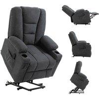 HOMCOM Riser & Recliner Chair w/ Remote, Lift Chair for Elderly in Dark Grey
