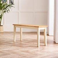FurnitureboxUK Tenby Solid Wood Small Dining Bench in Light Oak