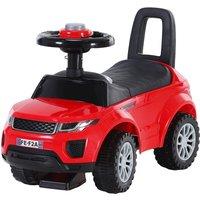 HOMCOM 3-in-1 Ride On Car Slider Foot To Floor Slider w/Horn Steering Wheel in Red