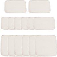 OUTSUNNY Garden Rattan Sofa Set Polyester Cover Replacement No Cushion in Cream