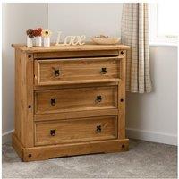 Seconique Corona 3 Drawer Chest in Natural
