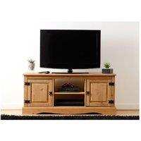 Seconique Corona 2 Door 1 Shelf Flat Screen TV Unit in Natural