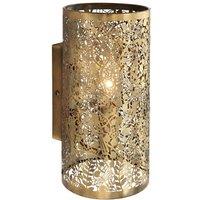 Loops Dimming LED Wall Light Pretty Brass Birds Steel Shade Modern Metal Lamp Fitting in Metallics