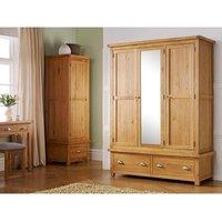 Birlea Woburn 3 Door 2 Drawer Wardrobe Oak in Light Oak