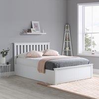 Birlea Solid Wood Ottoman Storage Bed Frame Phoenix Gas Lift in White | Size: Double