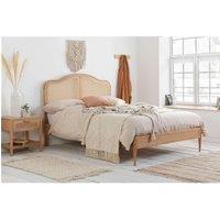 Birlea Rattan Wooden Bed Frame Leonie Bedstead in Brown | Size: Double