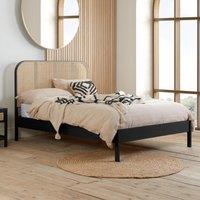 Birlea Rattan Bed Frame Margot Bedstead in Black | Size: Double