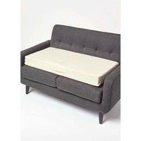 Homescapes Cotton Orthopaedic Foam 2 Seater Booster Cushion in Cream