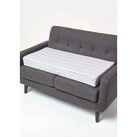 Homescapes Cotton Orthopaedic Foam 2 Seater Booster Cushion in Grey