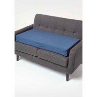 Homescapes Cotton Orthopaedic Foam 2 Seater Booster Cushion in Navy