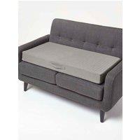Homescapes Cotton Orthopaedic Foam 2 Seater Booster Cushion in Charcoal