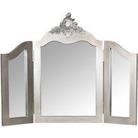 Melody Maison Ornate Triple Dressing Table Mirror - Tiffany Range in Silver