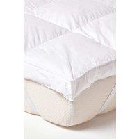 Homescapes Goose Feather Bed Mattress Topper in White | Size: Super King
