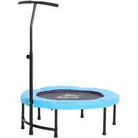 HOMCOM 40 Trampoline Rebounder Workout Adjustable Handle Adult Jumper Fitness in Blue