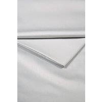 CHRISTY 400TC Luxury Cotton Sateen Plain Dye Bedding Flat Sheets in Light Grey | Size: King Flat