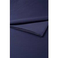 CHRISTY 400TC Luxury Cotton Sateen Plain Dye Bedding Flat Sheets in Navy | Size: Super King Flat