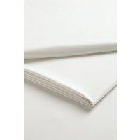 CHRISTY 400TC Luxury Cotton Sateen Plain Dye Bedding Flat Sheets in Ivory | Size: King Flat