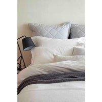 CHRISTY Double Layered Relaxed Retreat Luxury Cotton Duvet Cover Sets in White