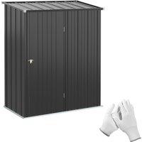OUTSUNNY Outdoor Storage Shed w/ Lockable Door for Garden in Black